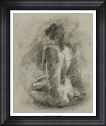 Framed Charcoal Figure Study II Print