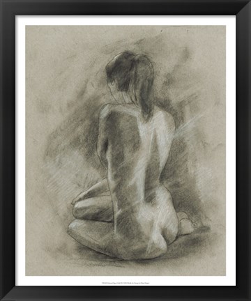 Framed Charcoal Figure Study II Print