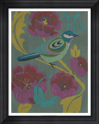 Framed Peony Chintz I Print