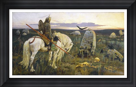 Framed Knight At The Crossroads Print