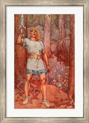 Framed Beowulf, A Book of Myths Print