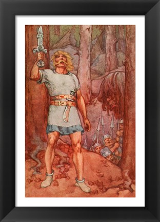 Framed Beowulf, A Book of Myths Print