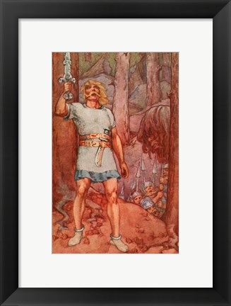 Framed Beowulf, A Book of Myths Print