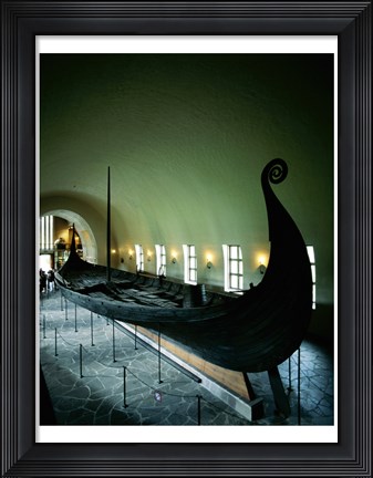 Framed Oseberg Ship Viking Ship Museum Oslo Norway Print