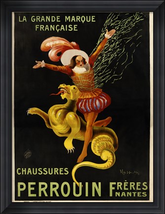 Framed Chaussures Perrouin Fr&#232;res Print