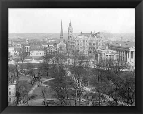 Framed Richmond, Va. black and white Print