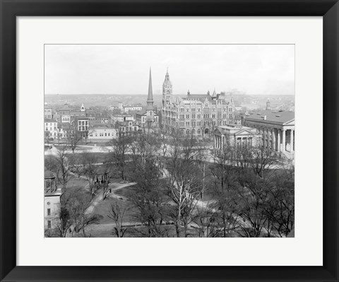 Framed Richmond, Va. black and white Print