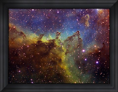 Framed Part of the IC1805 (Heart nebula) in Cassiopeia Print