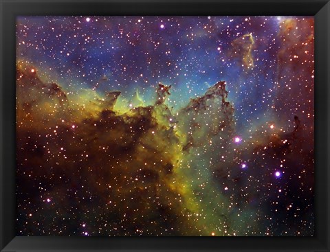 Framed Part of the IC1805 (Heart nebula) in Cassiopeia Print