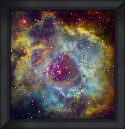 Framed Rosette nebula (NGC 2244) in Monoceros Print