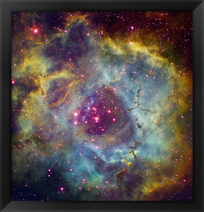 Framed Rosette nebula (NGC 2244) in Monoceros Print