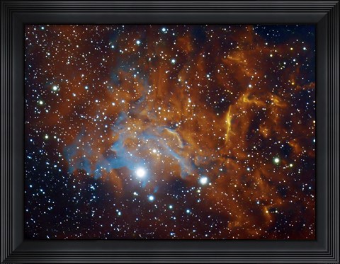 Framed Flaming Star Nebula in Auriga Print