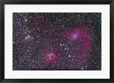 Framed Area of Flaming Star Nebula and complex in Auriga Print