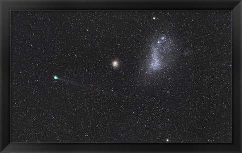 Framed Comet Lemmon next to the Small Magellanic Cloud Print