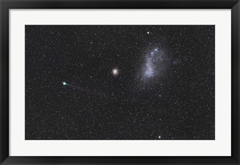 Framed Comet Lemmon next to the Small Magellanic Cloud Print