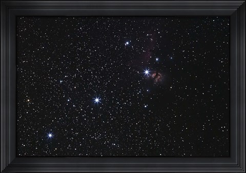 Framed Orion&#39;s Belt, Horsehead Nebula and Flame Nebula Print