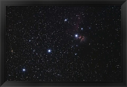 Framed Orion&#39;s Belt, Horsehead Nebula and Flame Nebula Print