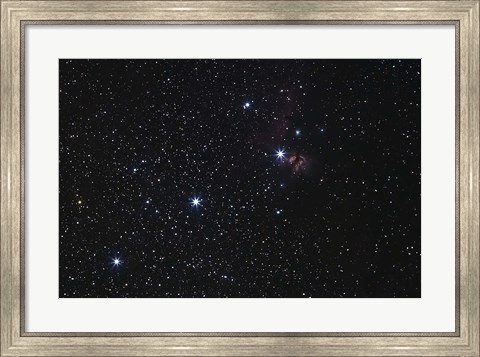 Framed Orion&#39;s Belt, Horsehead Nebula and Flame Nebula Print