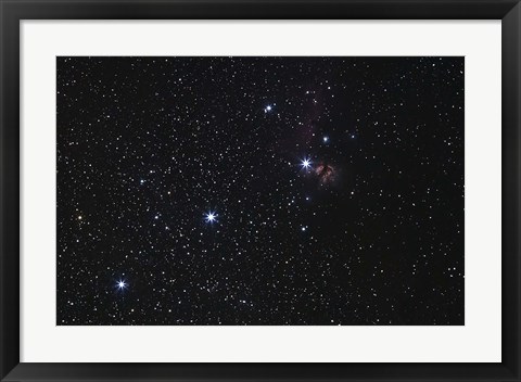 Framed Orion&#39;s Belt, Horsehead Nebula and Flame Nebula Print