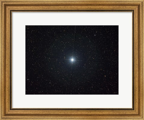 Framed bright star Altair in the constellation Aquila Print