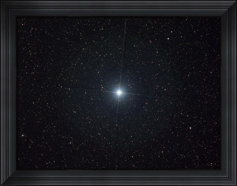 Framed bright star Altair in the constellation Aquila Print