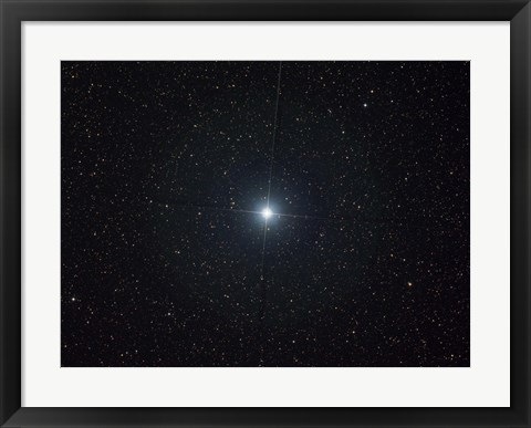 Framed bright star Altair in the constellation Aquila Print