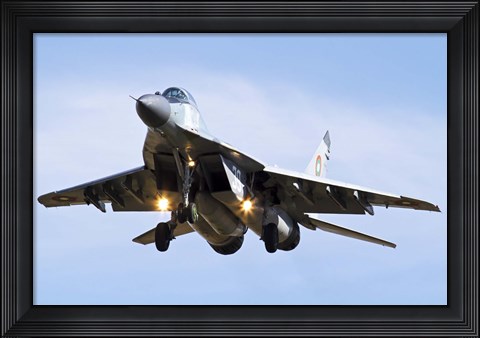 Framed Bulgarian Air Force MiG-29 prepares for landing Print