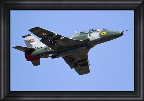 Framed Serbian Air Force Soko G-4 Super Galeb Print