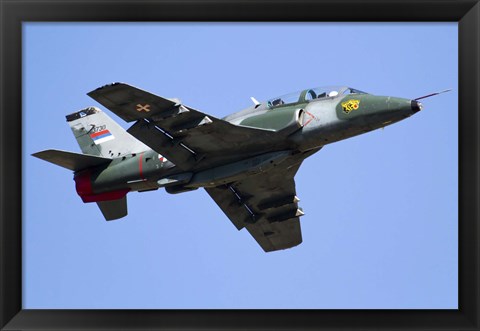 Framed Serbian Air Force Soko G-4 Super Galeb Print