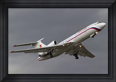 Framed Tupolev Tu-154M in flight over Bulgaria Print