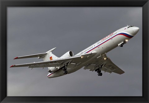 Framed Tupolev Tu-154M in flight over Bulgaria Print