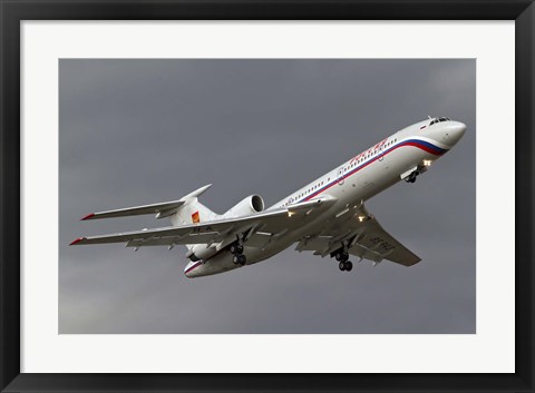 Framed Tupolev Tu-154M in flight over Bulgaria Print