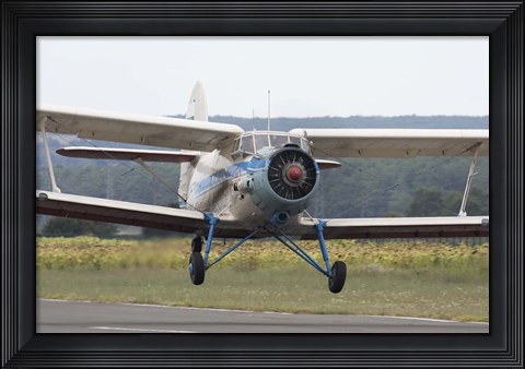 Framed Antonov An-2 taking off from an airfield in Bulgaria Print