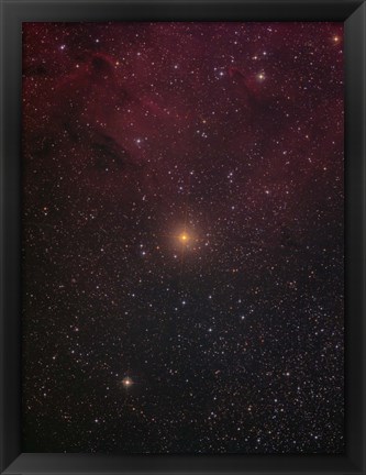 Framed Mu Cephei, a red supergiant in the constellation Cepheus Print