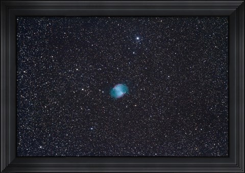 Framed Dumbbell Nebula, a planetary nebula in the constellation Vulpecula Print