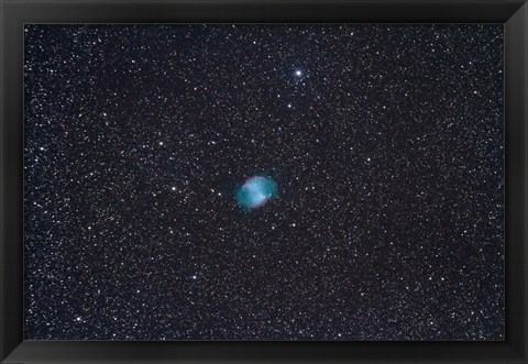 Framed Dumbbell Nebula, a planetary nebula in the constellation Vulpecula Print