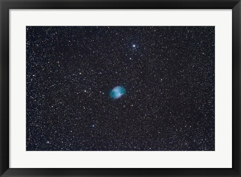 Framed Dumbbell Nebula, a planetary nebula in the constellation Vulpecula Print