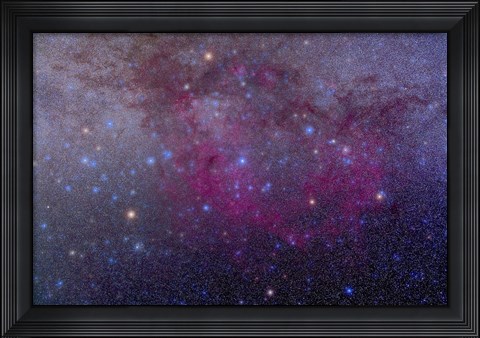Framed extensive Gum Nebula area in the constellation Vela Print