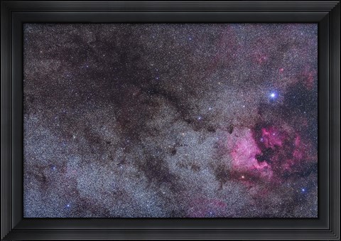 Framed North America Nebula and dark nebulae in Cygnus Print