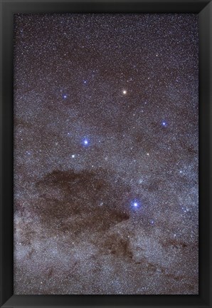 Framed Southern Cross and Coalsack Nebula in Crux Print