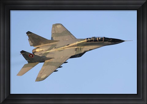 Framed Bulgarian Air Force MiG-29UB over Bulgaria Print