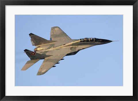 Framed Bulgarian Air Force MiG-29UB over Bulgaria Print