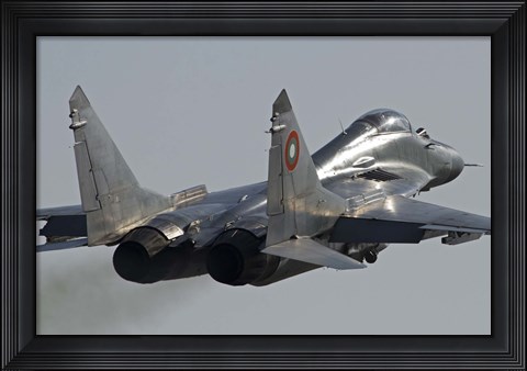 Framed Bulgarian Air Force MiG-29 aircraft Print