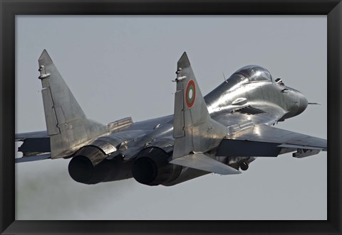 Framed Bulgarian Air Force MiG-29 aircraft Print