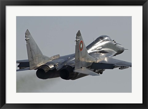 Framed Bulgarian Air Force MiG-29 aircraft Print