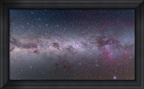Framed Mosaic of the southern Milky Way from Vela to Centaurus Print