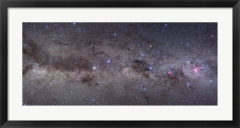 Framed Widefield view of the southern constellations of Centaurus and Crux Print