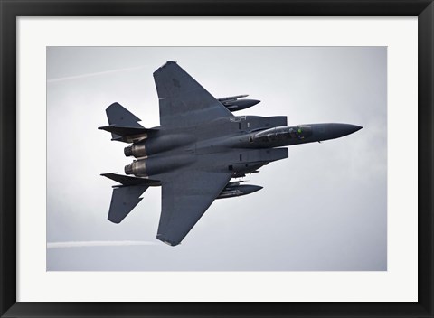 Framed F-15E Strike Eagle flying over North Wales Print