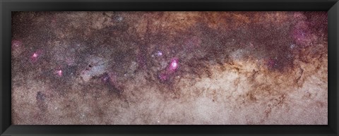 Framed Mosaic of the constellations Scorpius and Sagittarius in the southern Milky Way Print