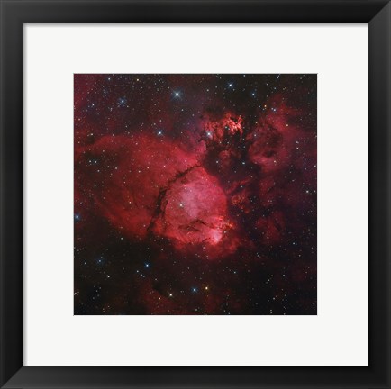 Framed NGC 896 in the Heart Nebula in Cassiopeia Print